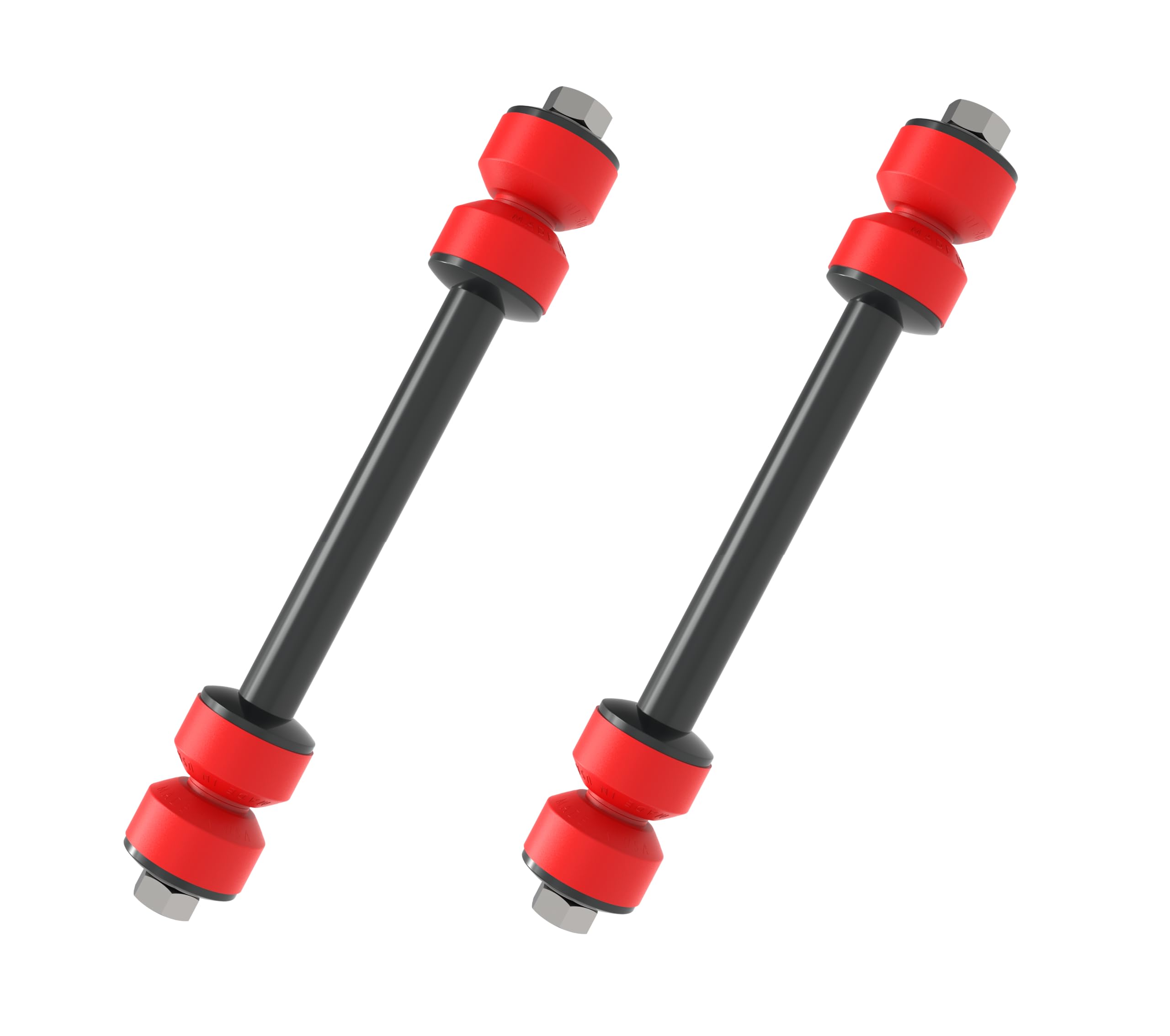 Suspension Dudes CODE RED sway bar link kit close-up of rugged bushings for smoother handling.