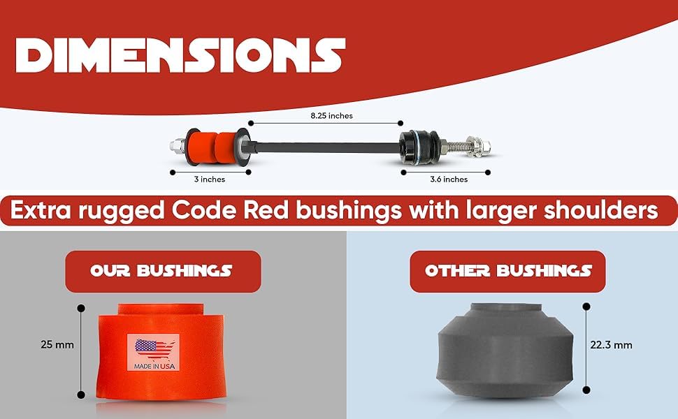 Suspension Dudes front sway bar bushings ensure USA-made durability