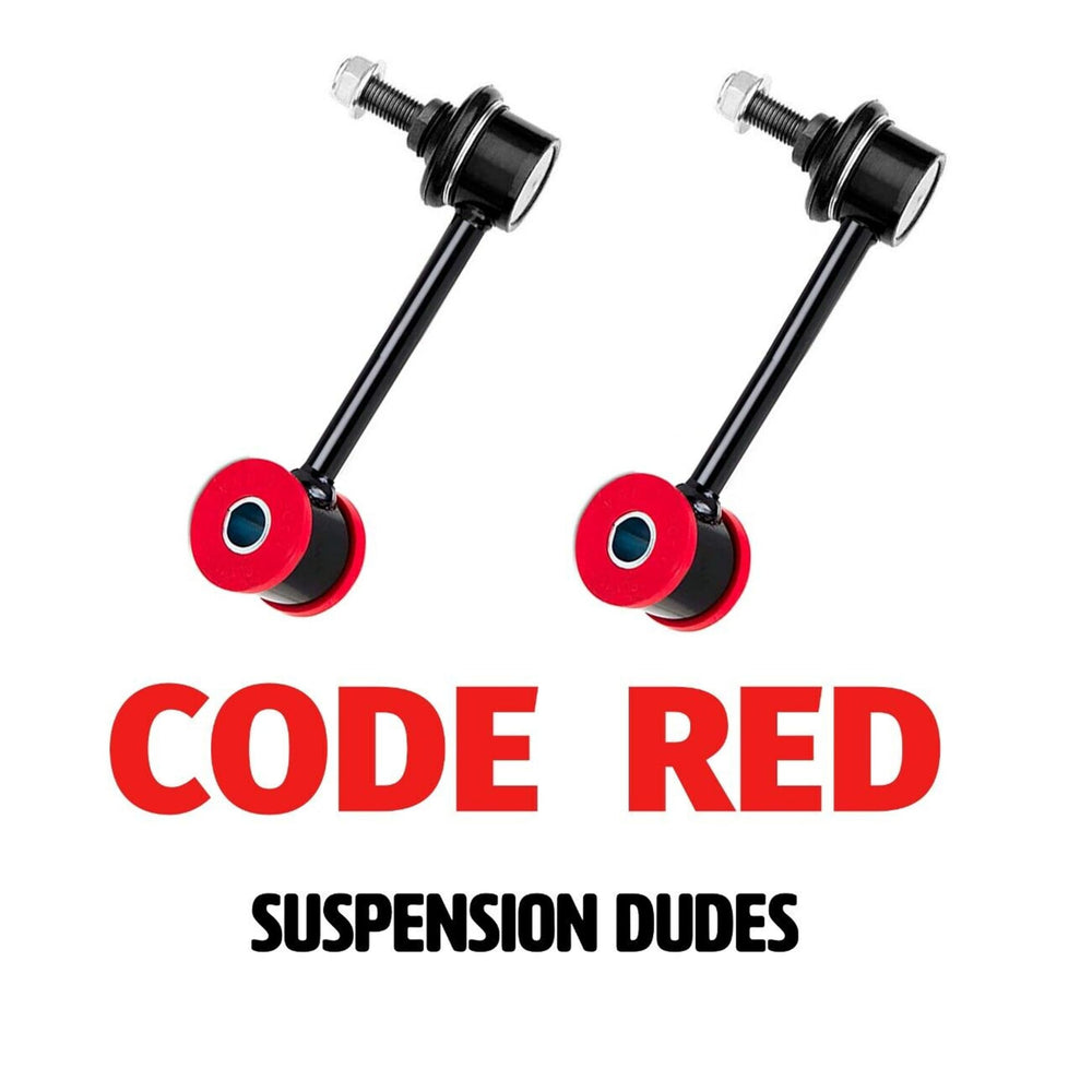 Installation view of Suspension Dudes rear sway bar links for easier replacement