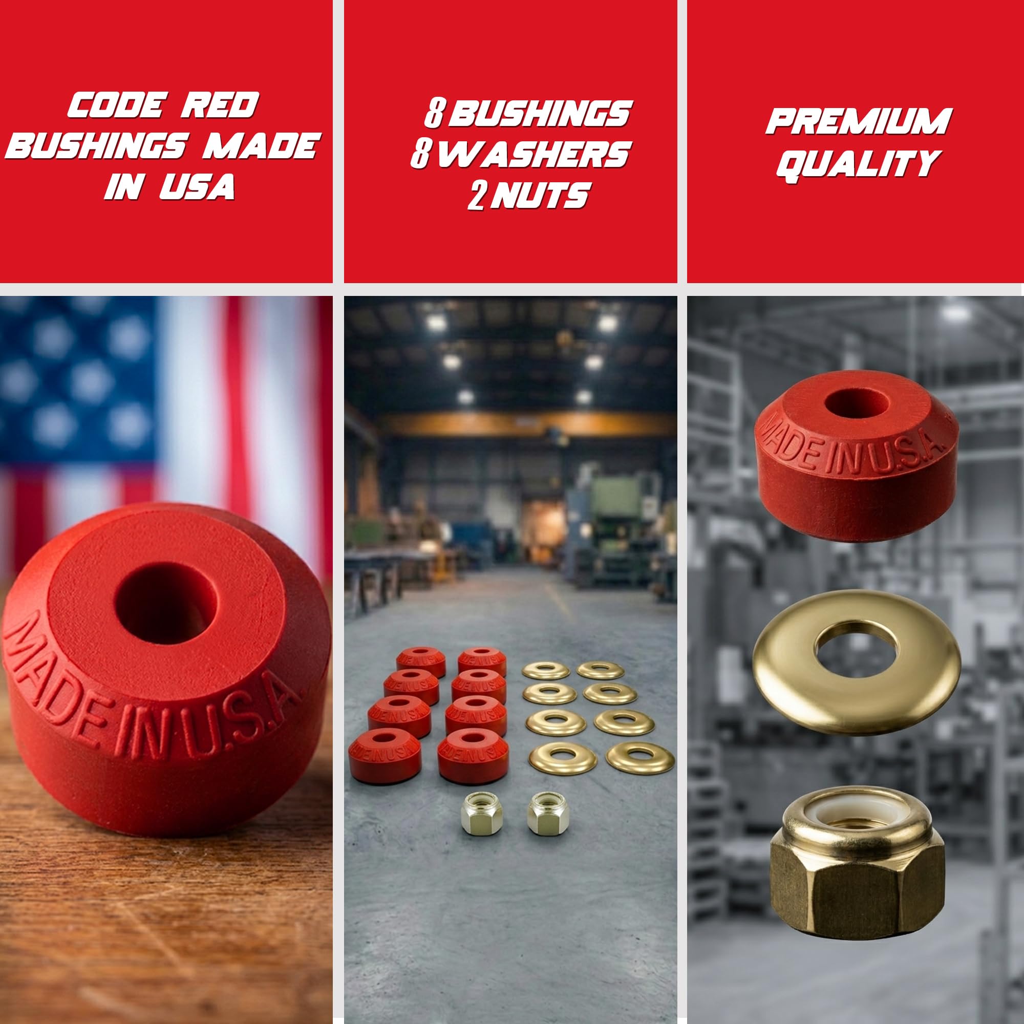 Suspension Dudes USA-made kit highlights domestic craftsmanship and quality materials.