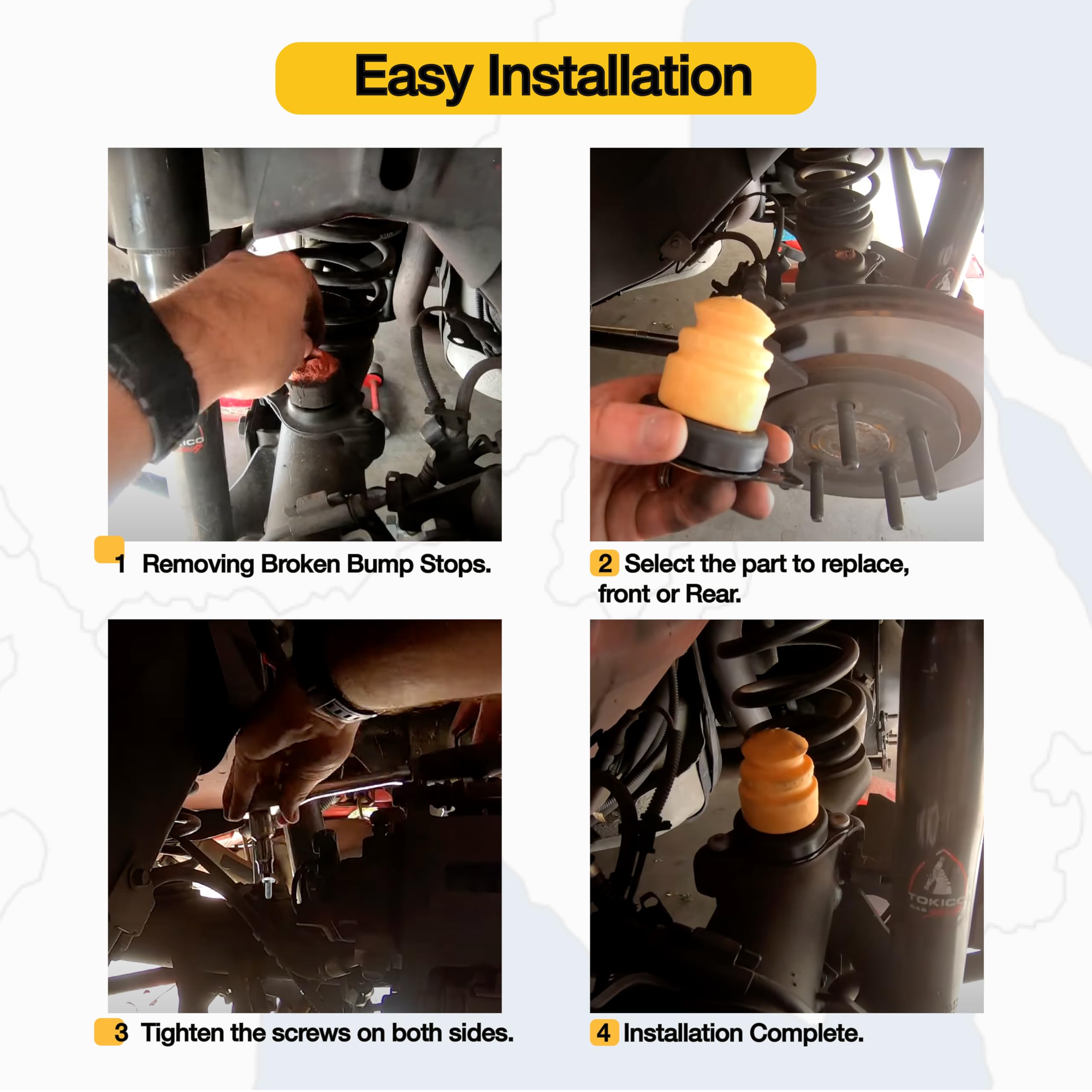 SUSUPACI M5570A Mustang underbody installation example showing secure fit