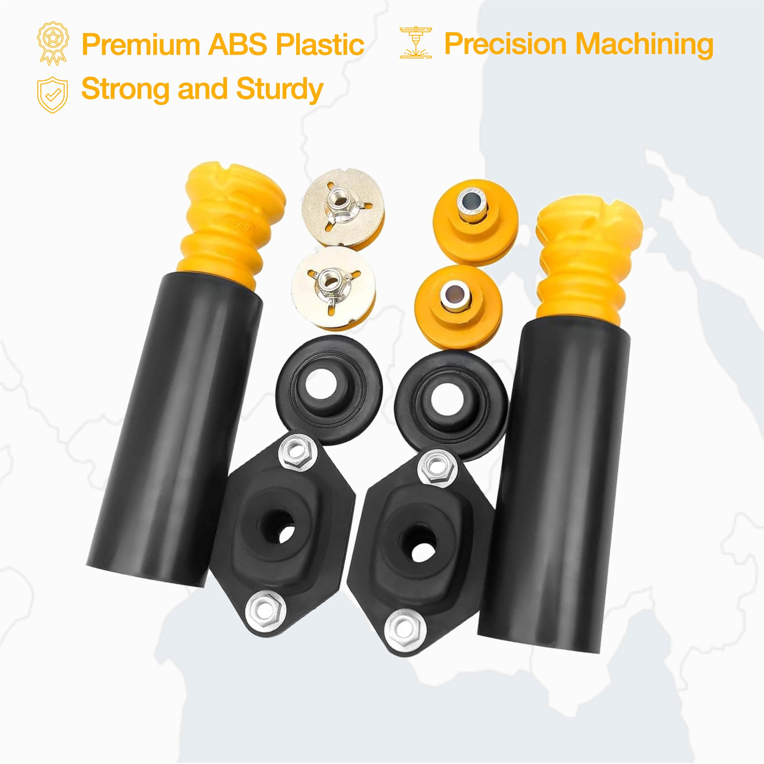 SUSUPACI dust boot set protects shocks from debris and wear.
