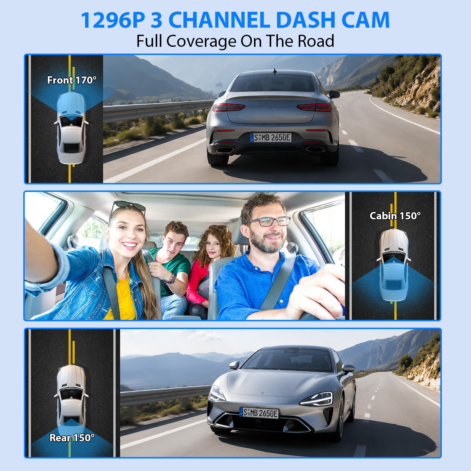 SUVCON waterproof rear camera mounted on bumper for rear protection