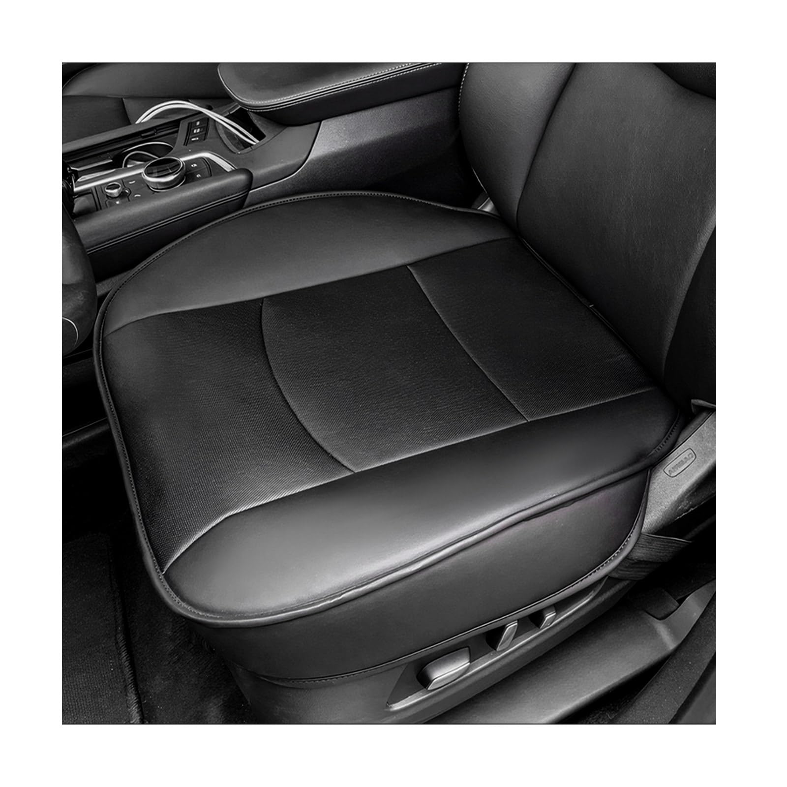 Suvnie car-seat bottom cover front view with premium PU leather protection.