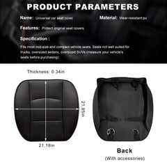 Suvnie PU leather seat protector with waterproof, wear-resistant surface.