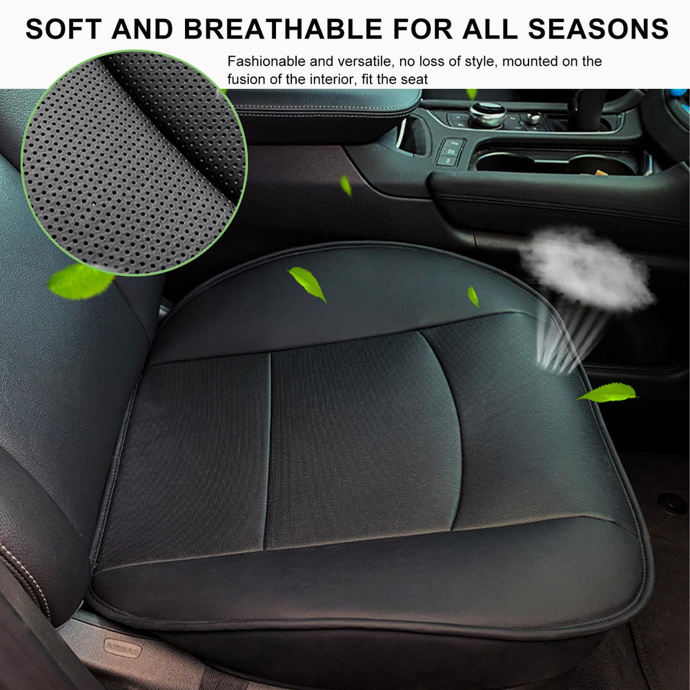 Suvnie seat cover with stitched-edge detail and refined craftsmanship.