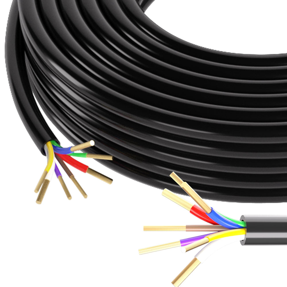 SUZCO 30ft 7-Way Trailer Wire with CCA cables for rugged towing setups