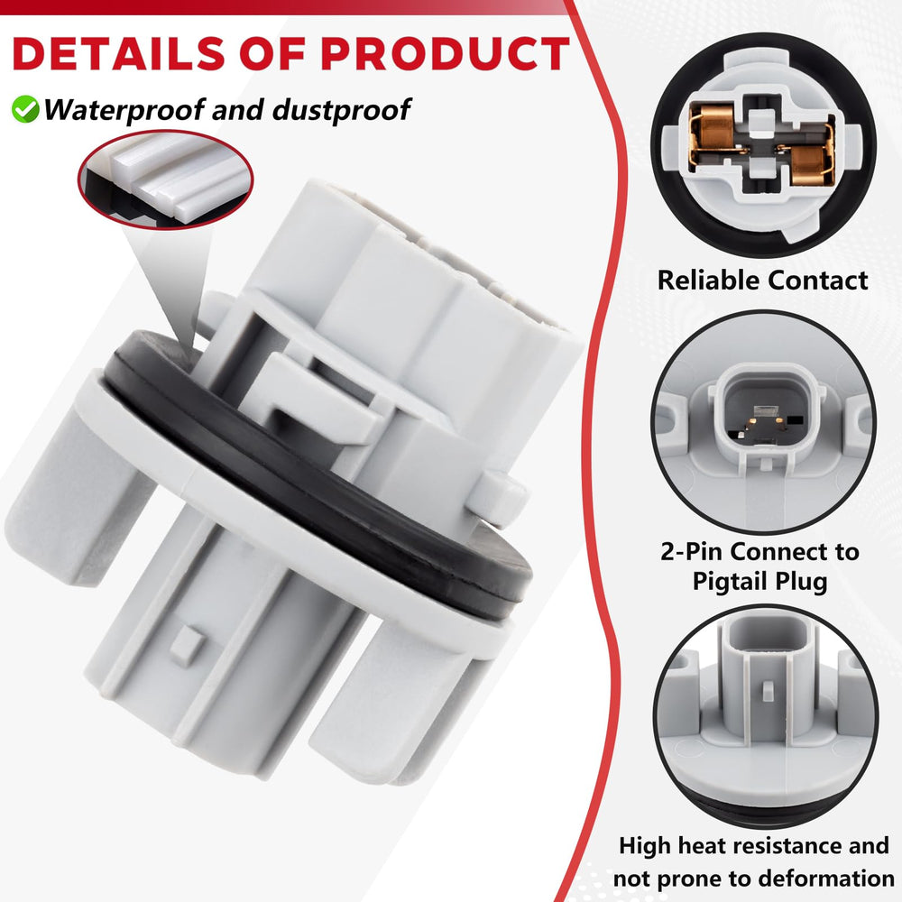 Svicari 7440NA bulb compatible socket provides bright consistent signaling.