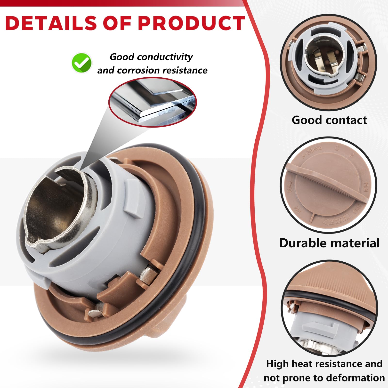 Svicari headlight socket silicone O-ring seal blocks water and dust