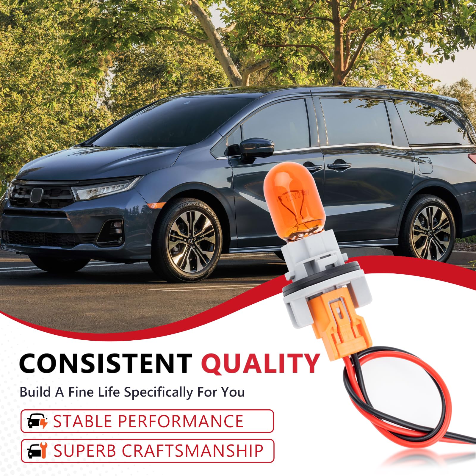 Svicari dual-pack turn signal sockets with silicone seal against dust and water.