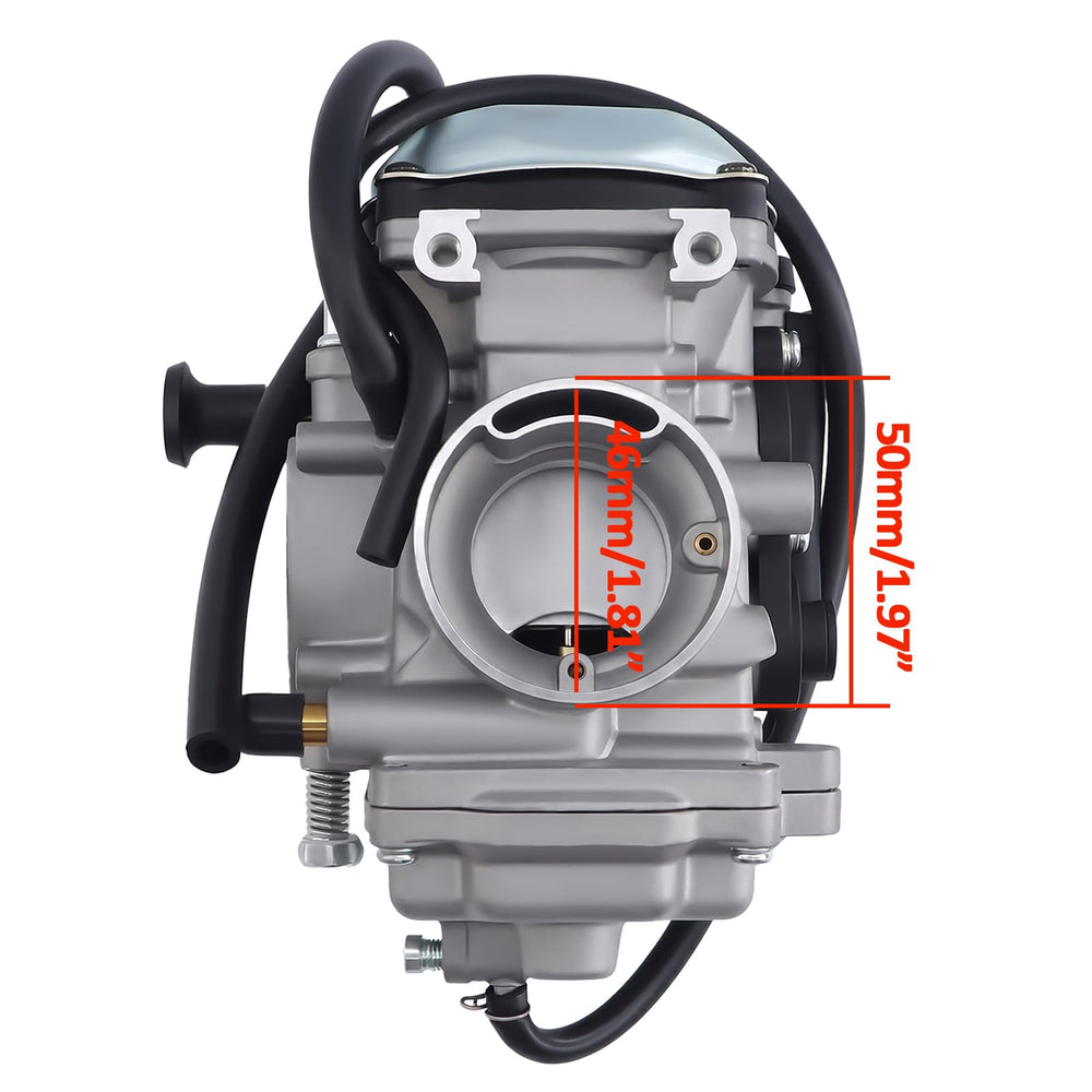 SVKZGFZ Yamaha Wolverine 350 carburetor side view highlights compact fit