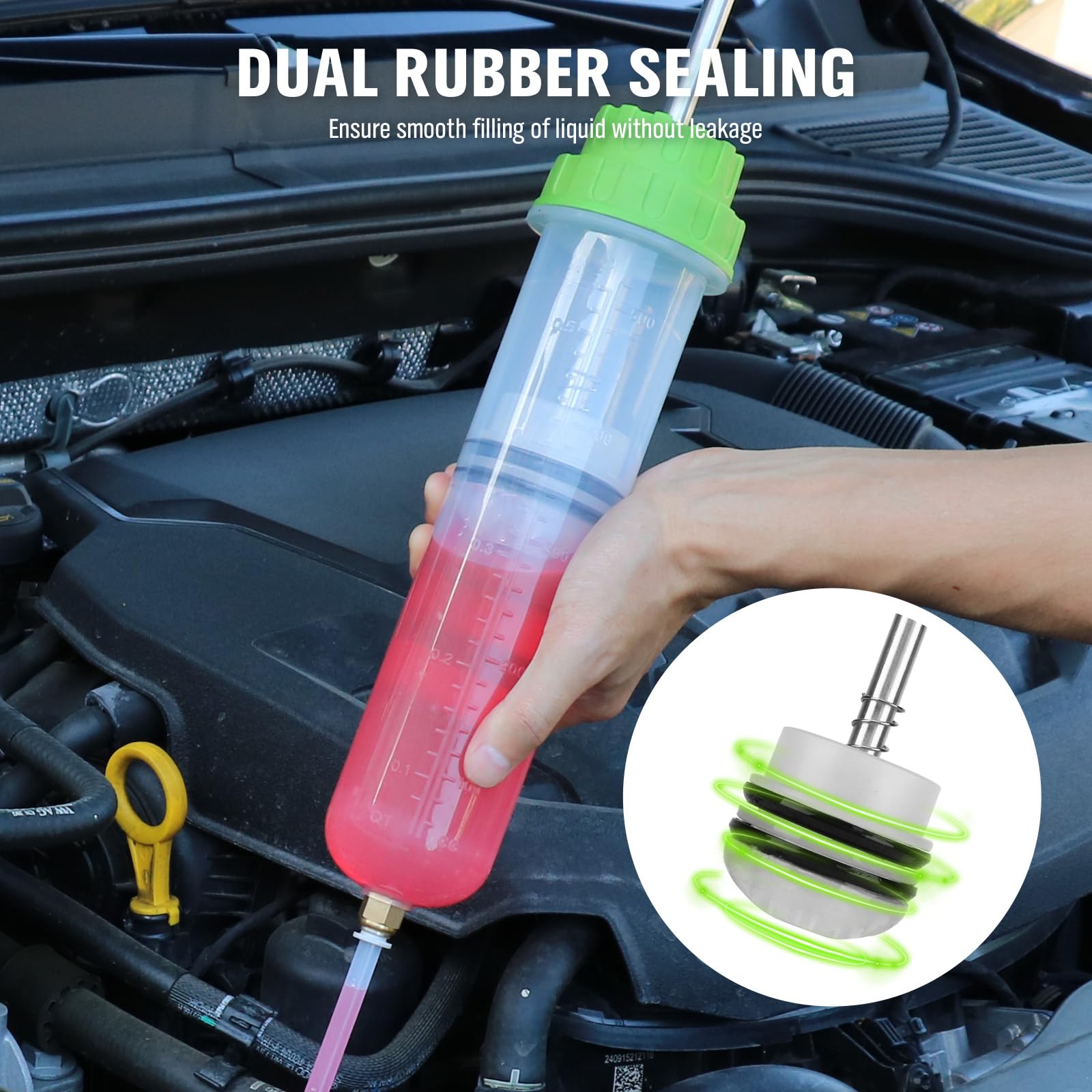Mess-free operation helps keep workspaces clean during oil changes.