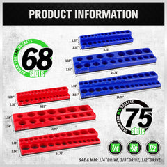 SWANLAKE half-inch socket tray keeps sizes organized and ready.