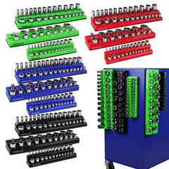 SWANLAKE quarter-inch socket tray keeps sockets aligned for quick access.