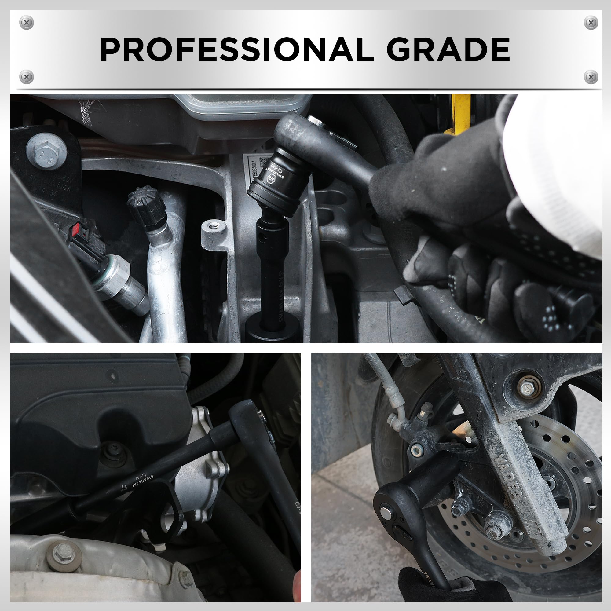 SWANLAKE universal joint detail showing flexible access to angled fasteners