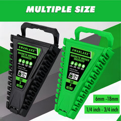 Secure lock cover protects wrenches during travel.