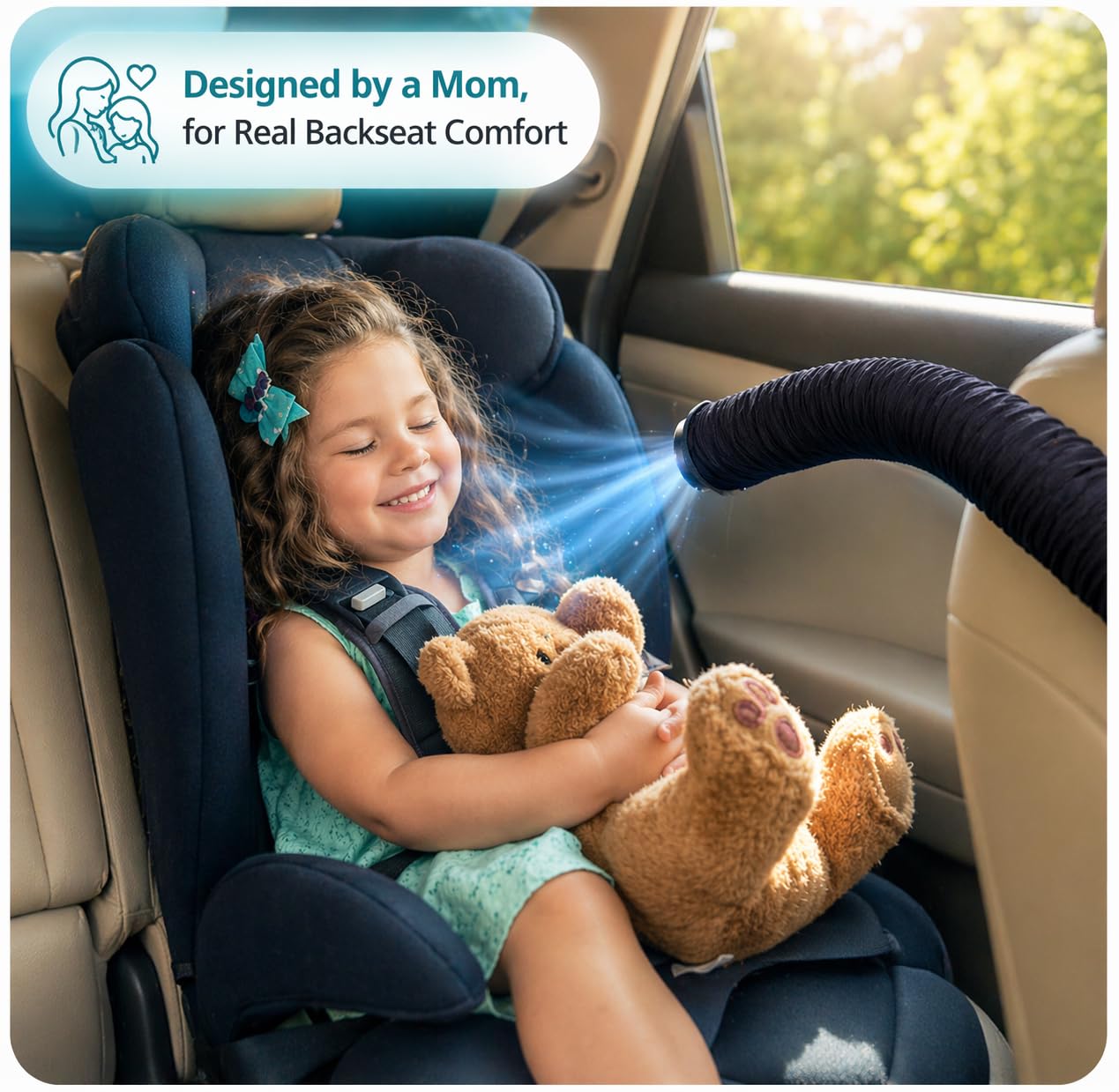 Swanoo BreezyBack travel-friendly design for long road trips.