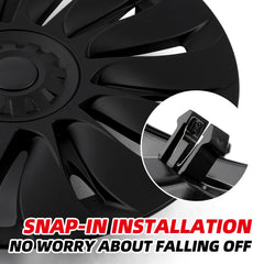 Wheel covers with rim protectors from Sweetglow on Model Y.