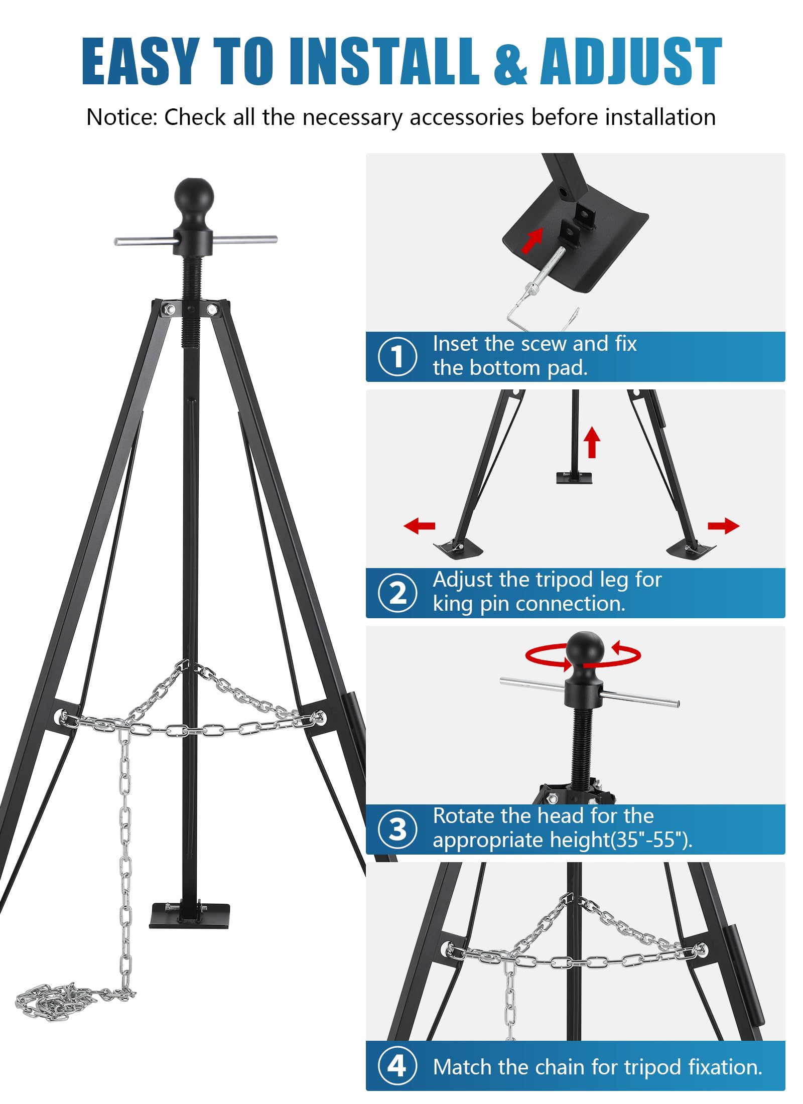 Swellisher easy installation with included accessories simplifies setup.