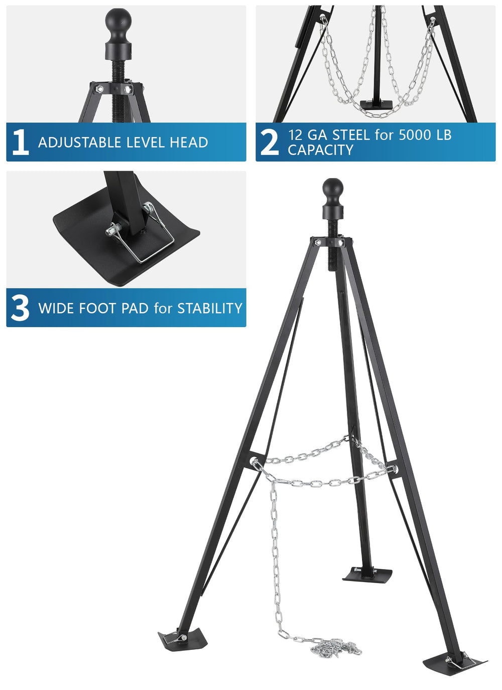 Swellisher king-pin stabilizer installed reduces mobility for quieter nights.