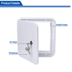 Swess RV cord hatch open back for easy cord access.