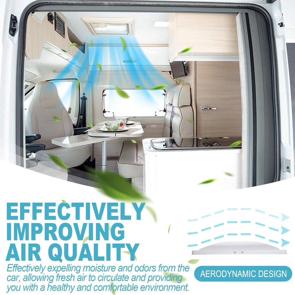 Compact, easy-to-install cover complements Jensen vents on a wide range of RVs.