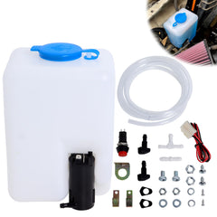 Swess windshield washer reservoir front view, enabling quick repair.