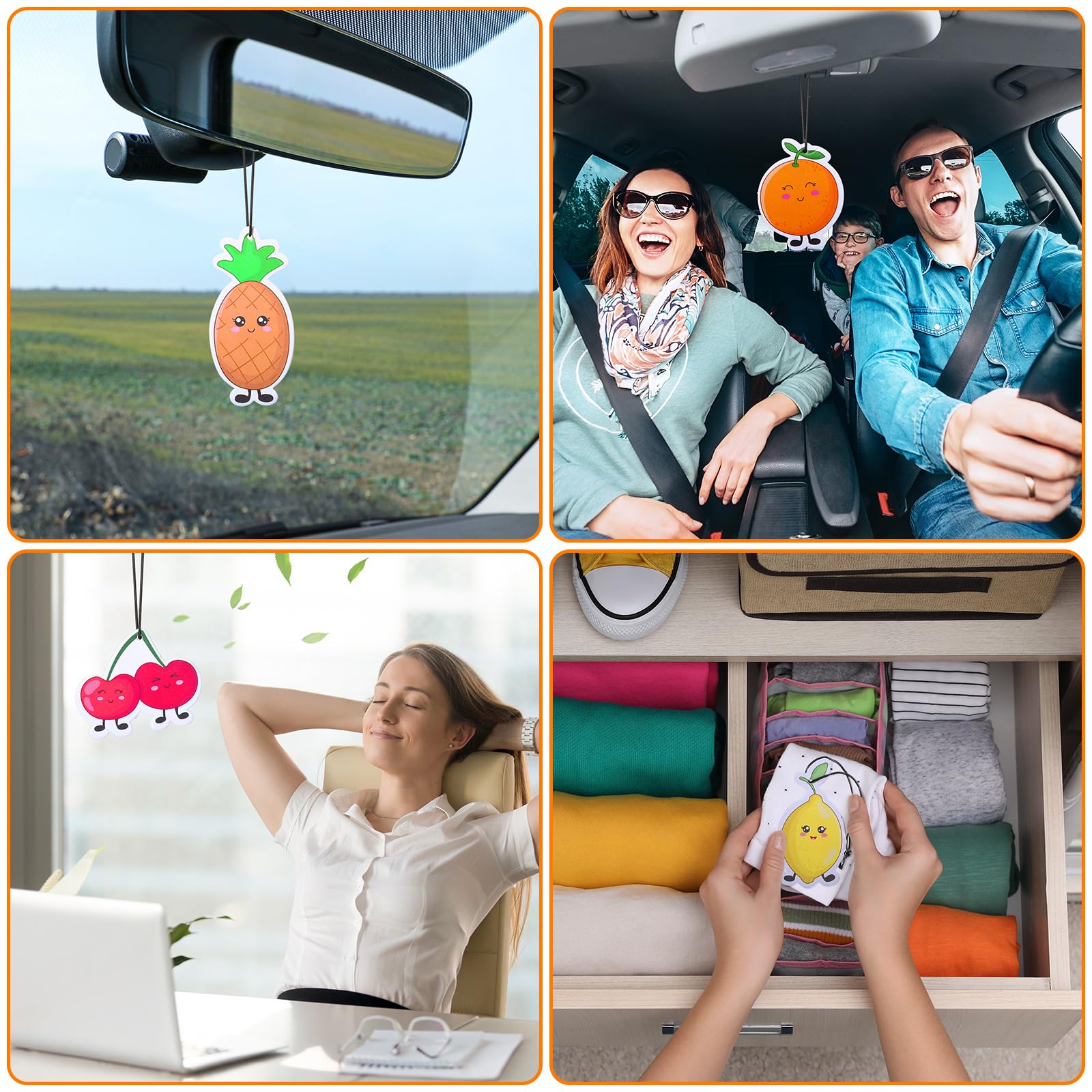 Swiffen watermelon fruit air freshener brightens car cabin with juicy scent