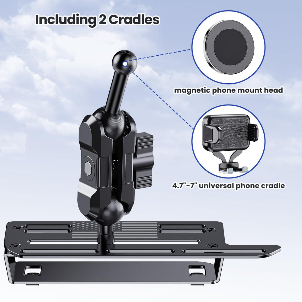 All-metal SwiftGaze Ram mount designed for durability and vibrations