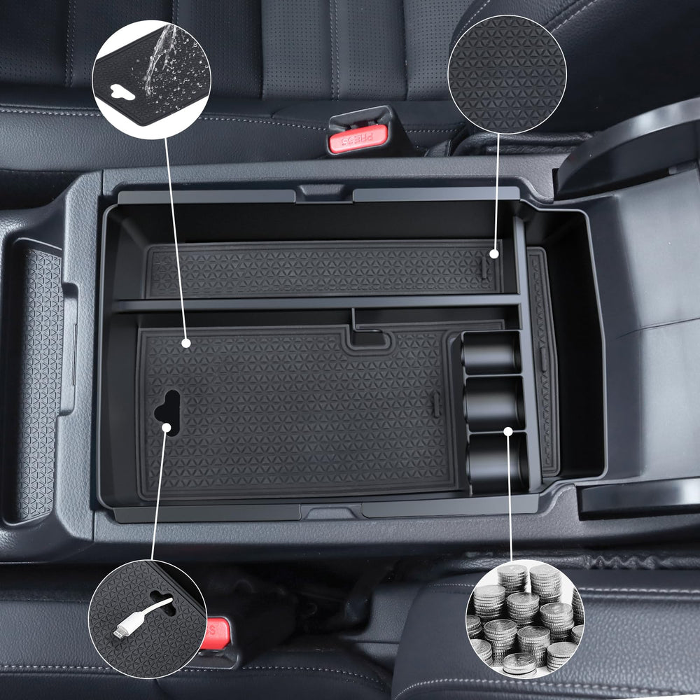 SwiftGaze CR-V hidden storage box creates a secret pocket under the armrest.