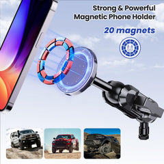 SwiftGaze dual-head magnetic grip close-up demonstrates MagSafe compatibility and quick attachment.