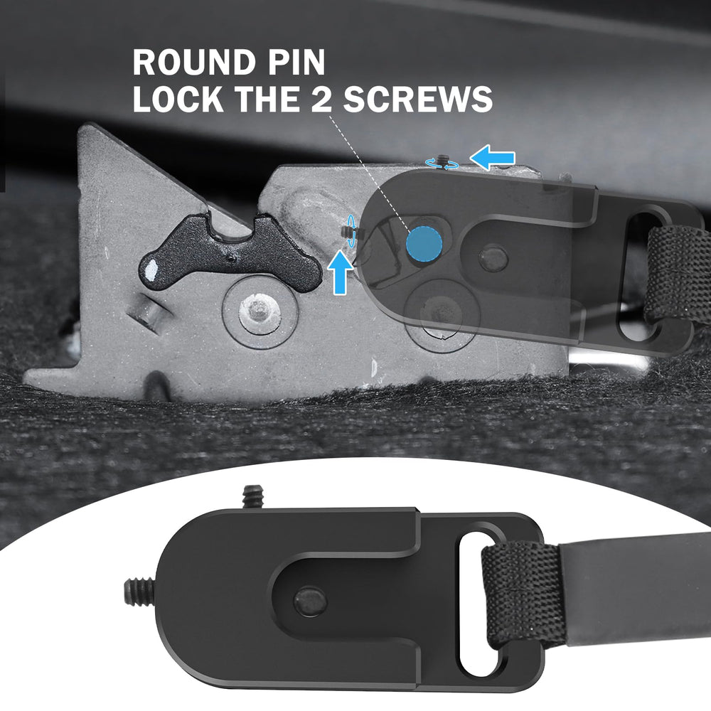 SwiftGaze quick installation with nylon pull strap enables one-handed operation.