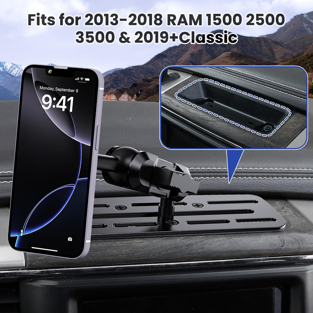 SwiftGaze mount side view highlights all-metal construction for harsh road conditions.