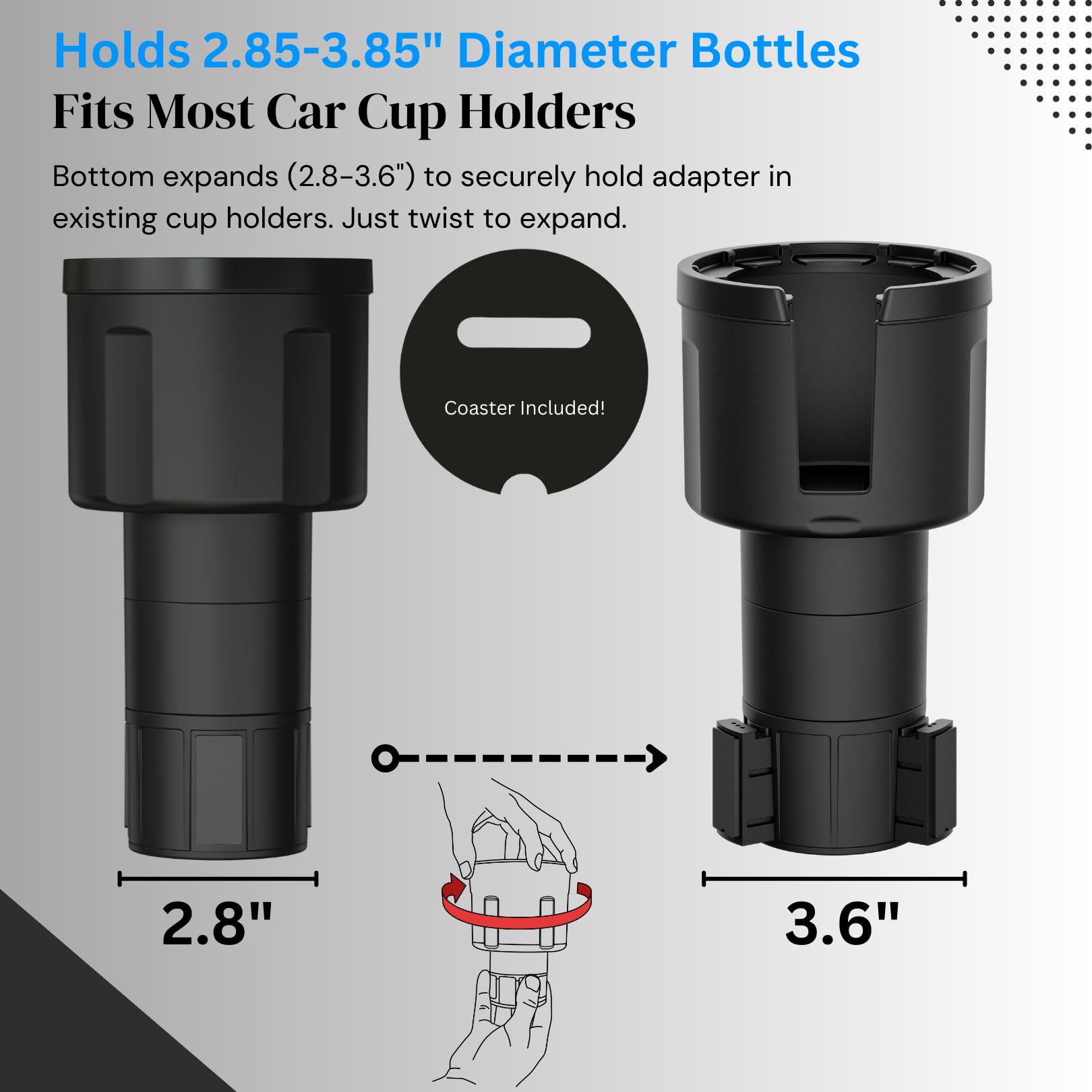 Two Swigzy long-base adapters positioned side by side for dual drinks