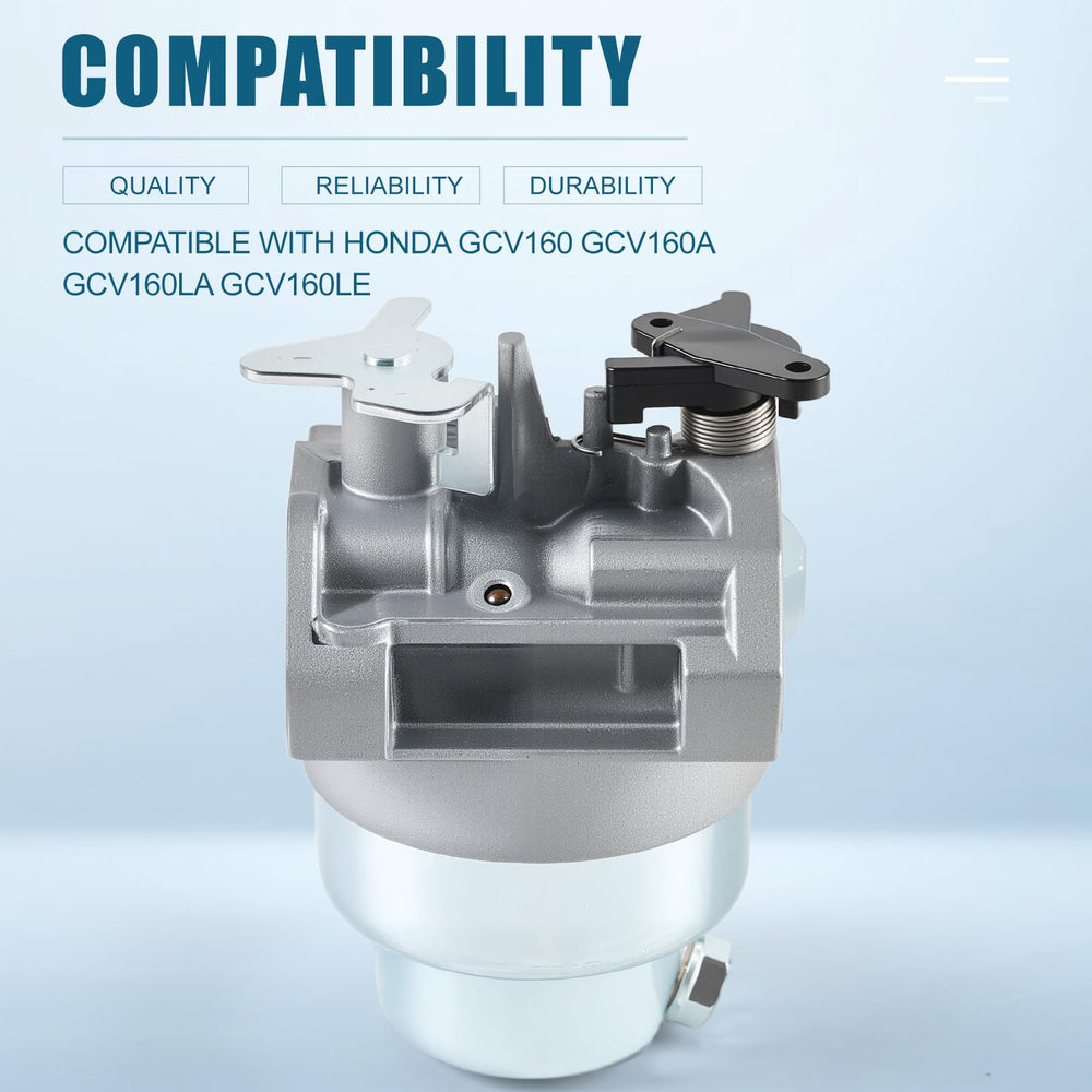 Sworwin carburetor Honda GCV160 close-up shows precise components for dependable performance.