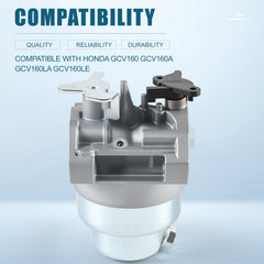 Sworwin carburetor Honda GCV160 close-up shows precise components for dependable performance.