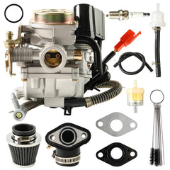 Sworwin GY6 PD18J carburetor front view for Taotao go kart