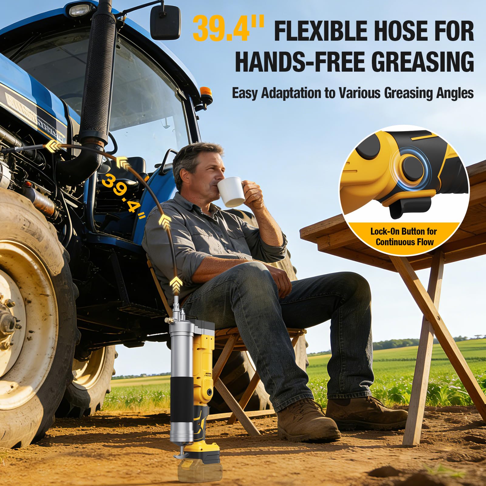 SXBSXB rotating handle offers versatile grip options for different service points.