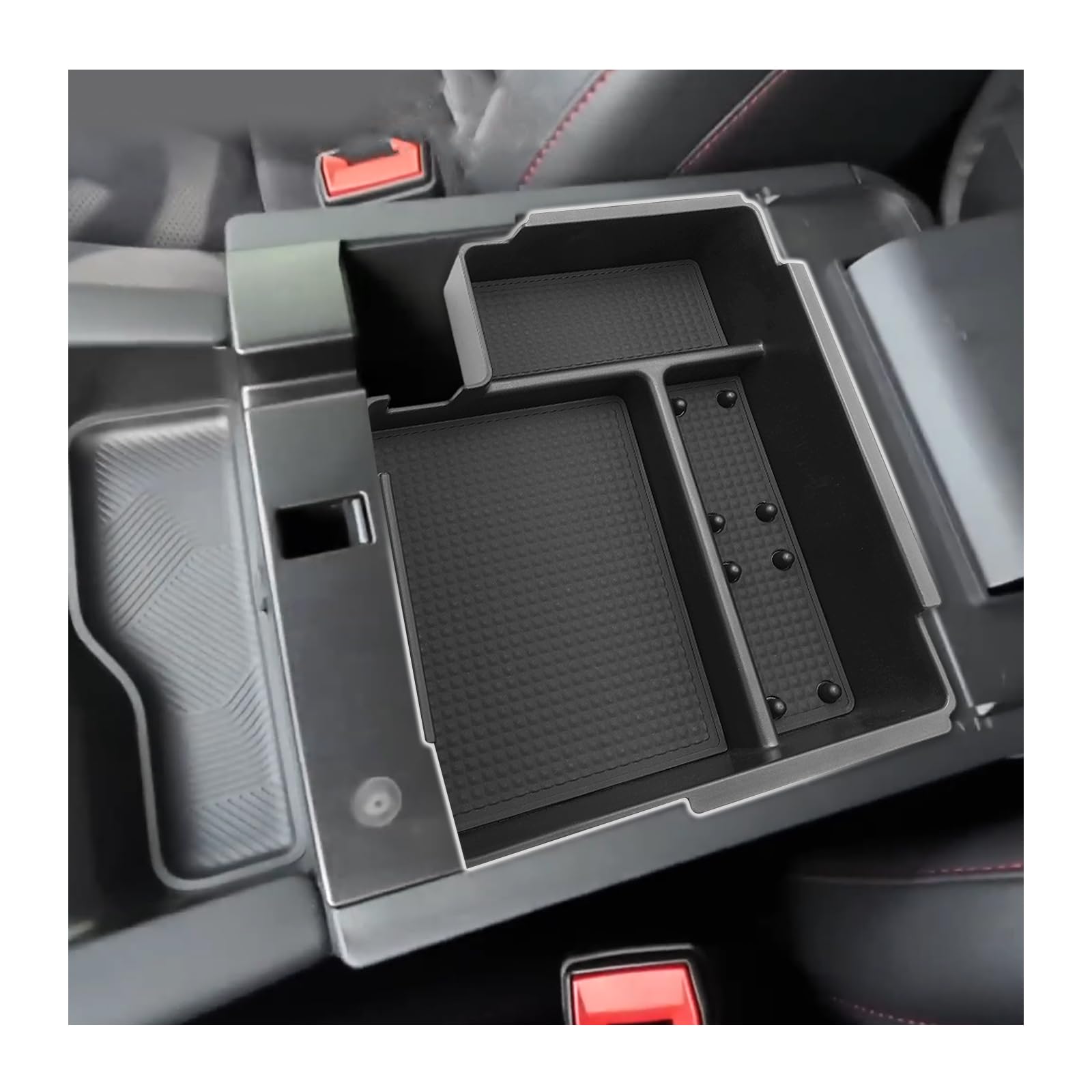 SXCY Explorer center console tray shows front-fit design for seamless integration and easy access