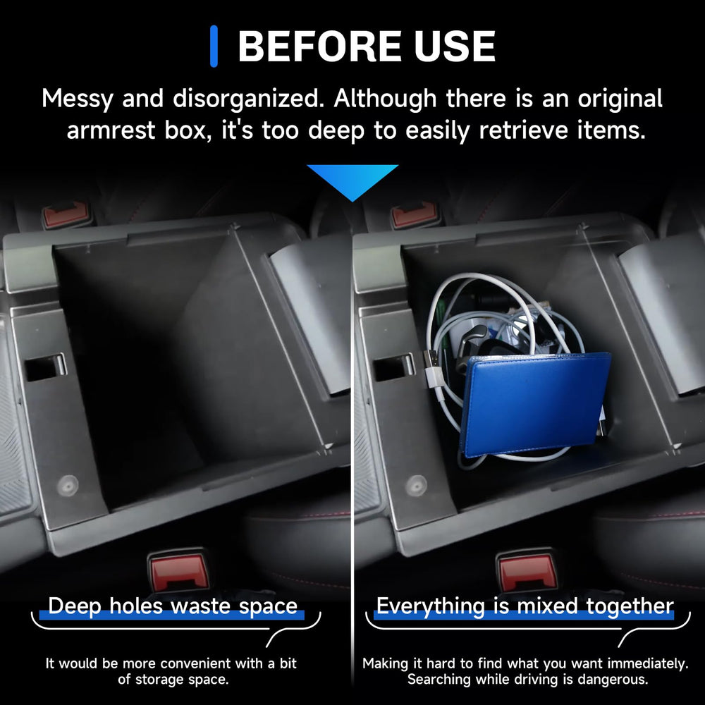 SXCY tray with removable rubber inserts keeps coins and cards secure during drives