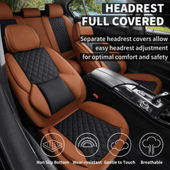 Sxikin faux leather texture adds premium look and feel to vehicle interior.