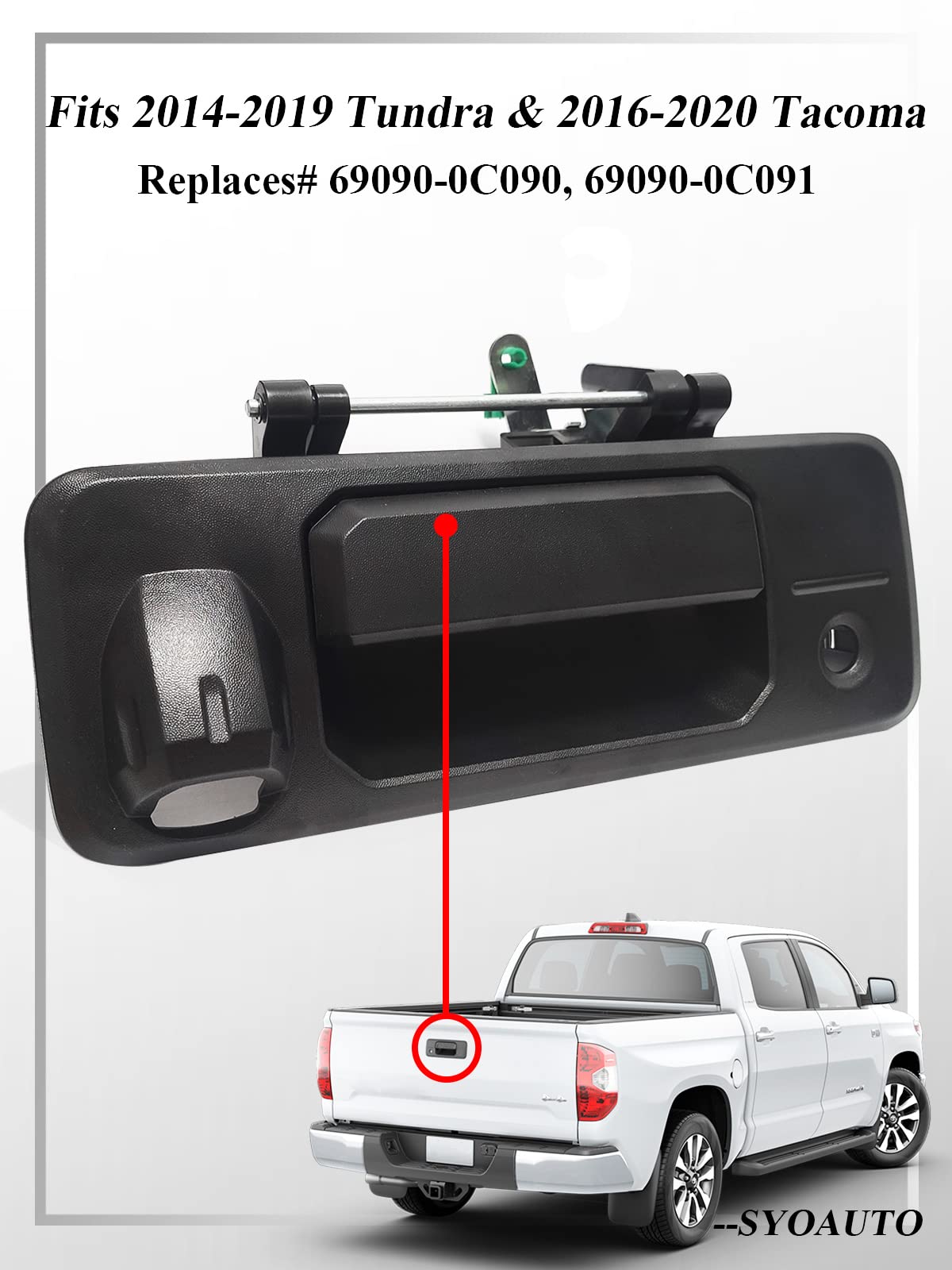 SYOAUTO installed-on-truck image shows smooth tailgate operation after replacement