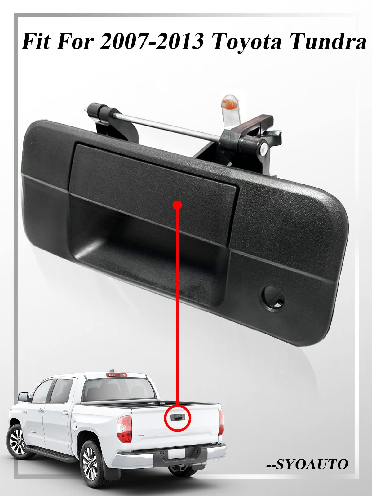 SYOAUTO tailgate handle kit fits 07-13 Toyota Tundra, replacement at a fraction of dealer price.