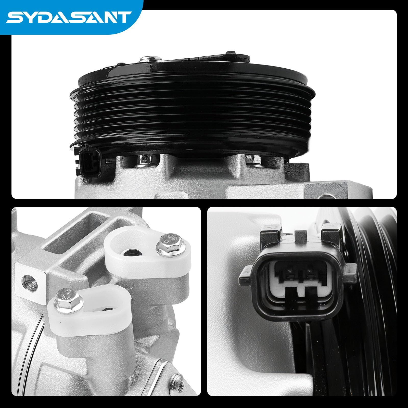 Sydasant AC compressor prefilled with 100 ml oil for immediate operation