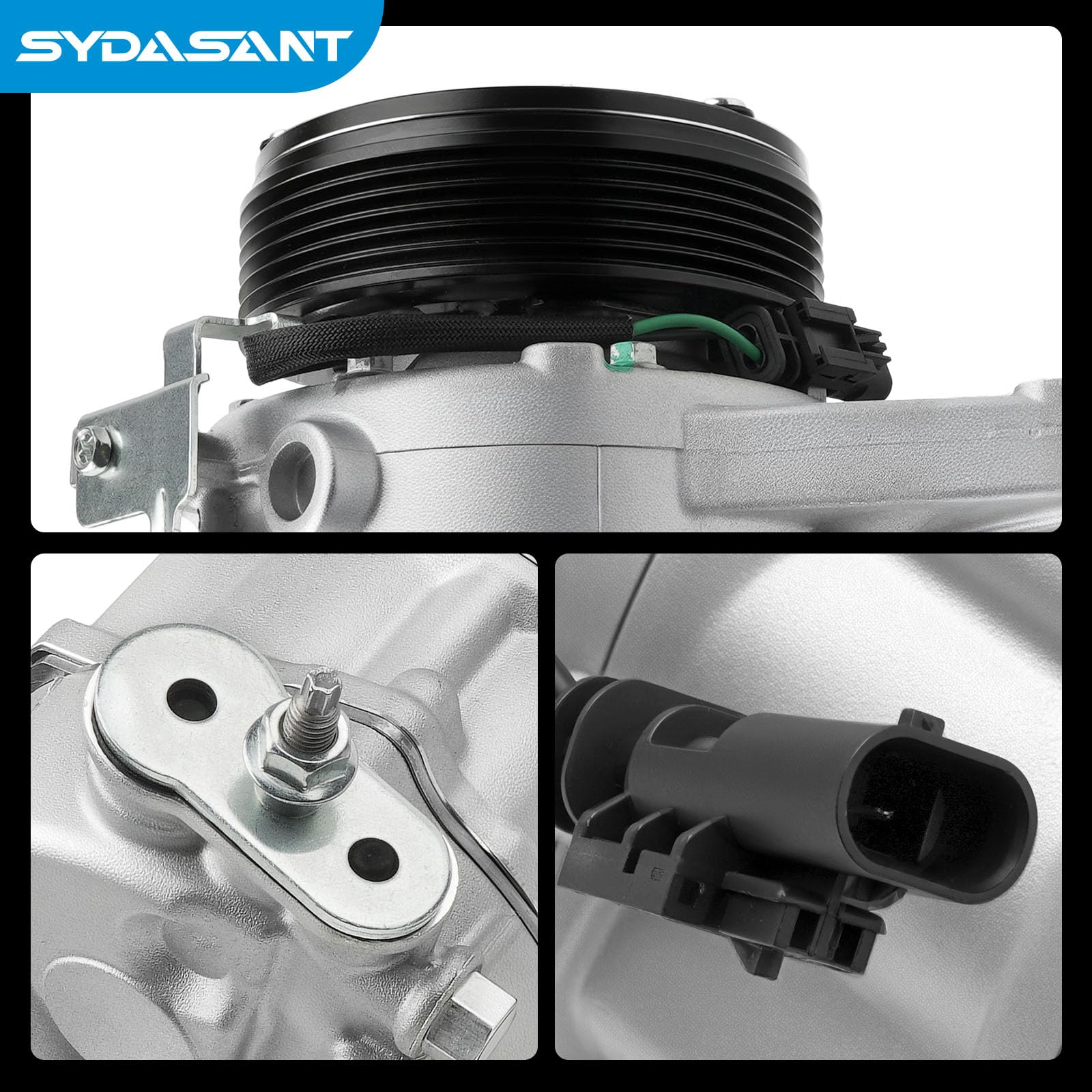 Sydasant R-134A compatible AC compressor for standard refrigerant compatibility.