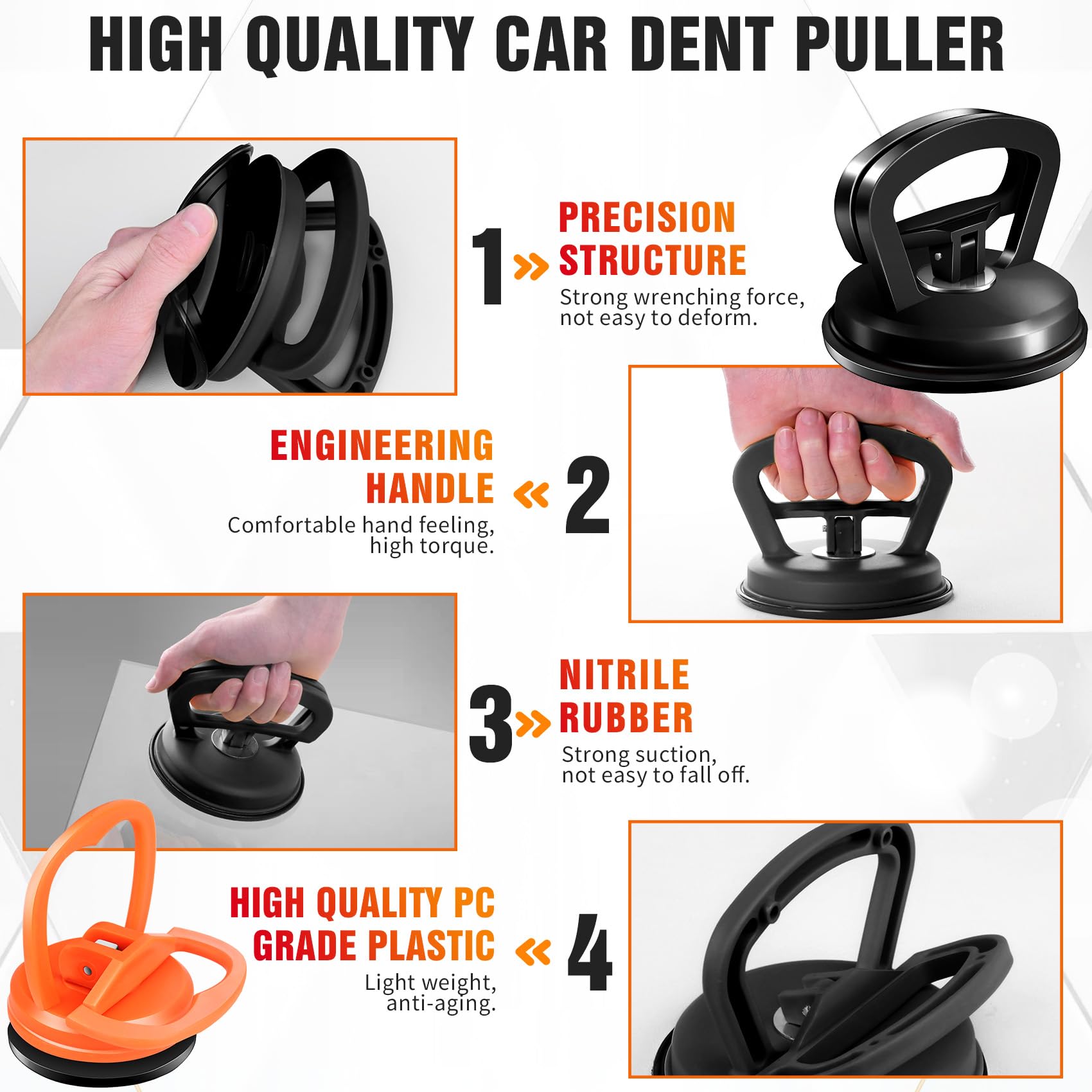 Ideal for smooth car door dents and surface applications like panel edges.