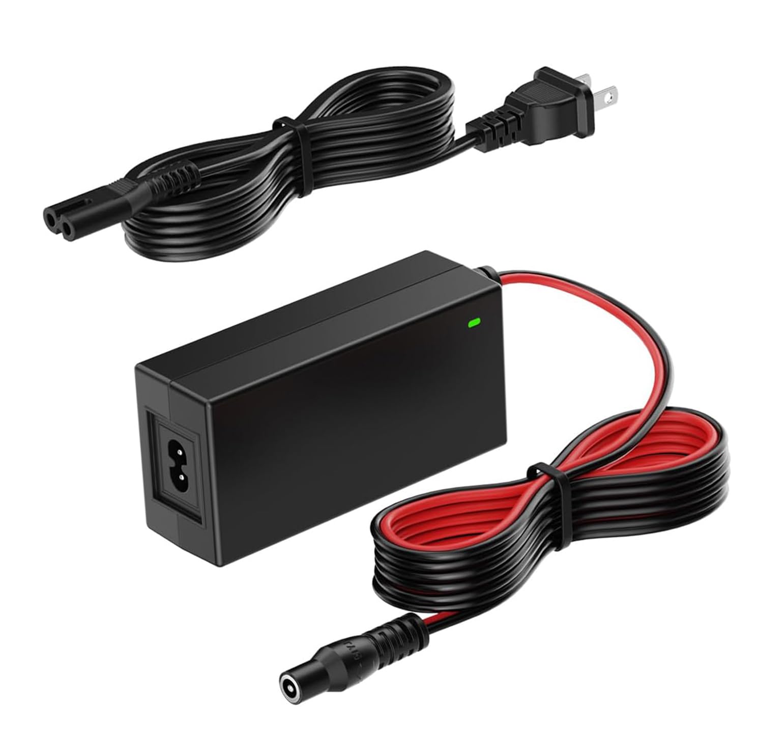 SYFLYH 14V 56W charger front view powering a NOCO jump starter for quick readiness