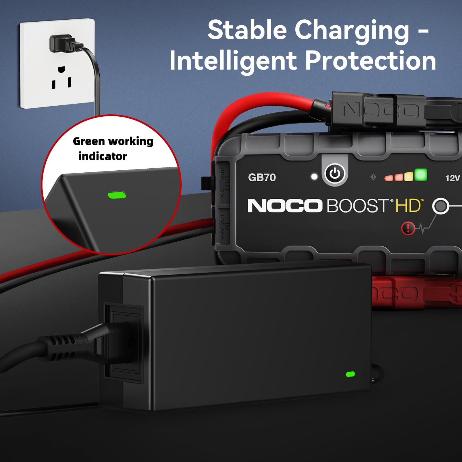 SYFLYH 14V 56W power adapter cable for reliable jump-start charging.