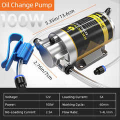 SYHXYSOO Oil Pump-A in use with vehicle hose connections for easy transfer.