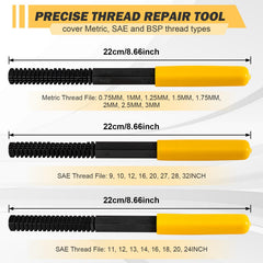 syizyen thread restoration set covers SAE and metric threads for versatile repairs